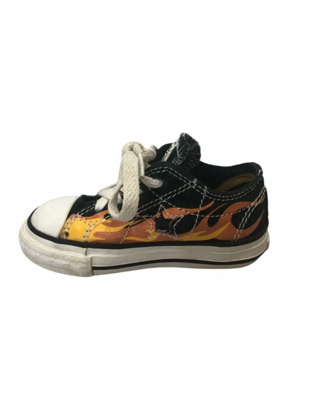 Converse One Star Sneaker Infant Toddler 5 Chuck Taylors Orange Flames Low Top